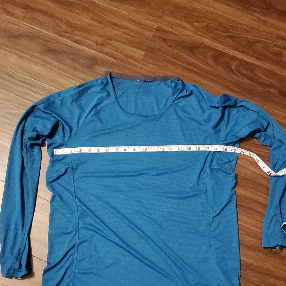 Patagonia Teal Blue Grid Capilene Base Layer - Picture 4 of 7
